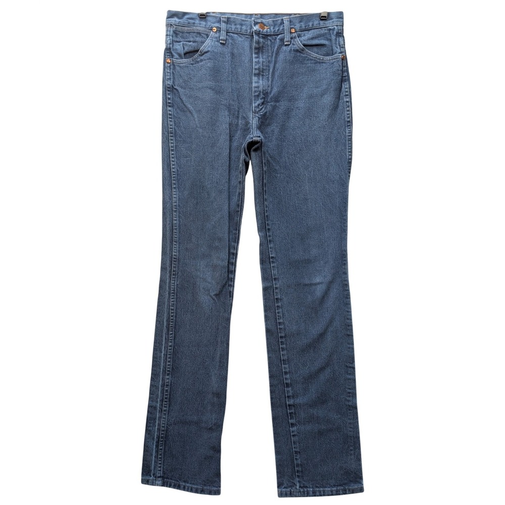 Wrangler Cowboy Cut Slim Fit Jeans Mens 34x36 Blue 936PWD High Rise - Picture 1 of 11